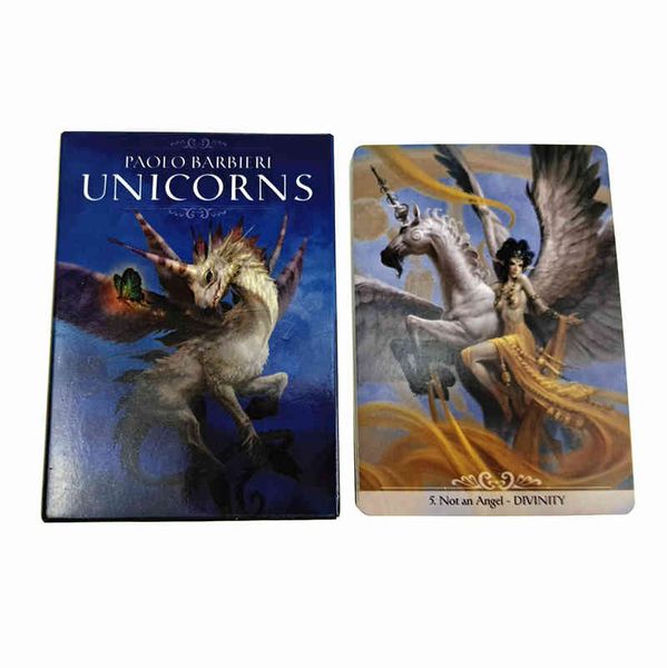 

brand new english paolo barbieri unicorns oracles cards tarot deck board game for adults with pdf guidebook
