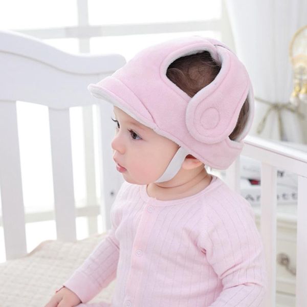 

caps & hats baby toddler cap anti-collision protective hat safety helmet soft comfortable head security protection, Yellow