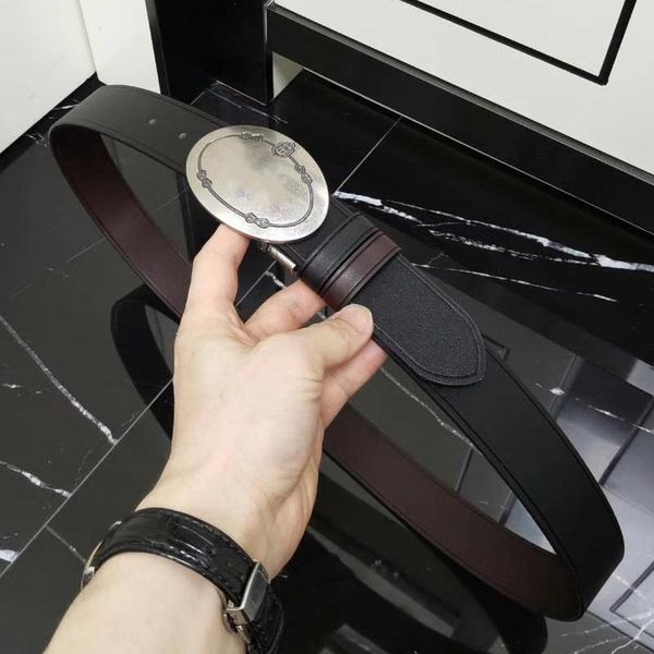 

belts 2021 genuine leather belt for men's luxury design buckle jeans cowskin casual business fashion waistban, Black;brown