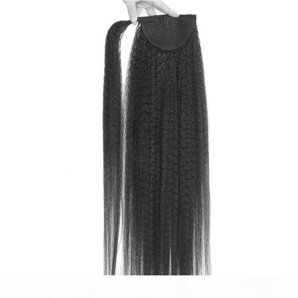

ponytail extensions kinky straight for women 120g color #1b natural black 100% remy human hair ponytail extensions 12g 20" 50cm