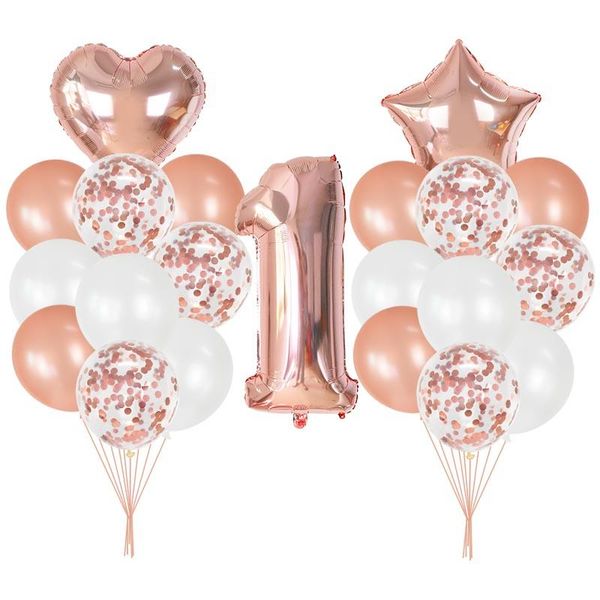 

party decoration 21pcs 32inch number balloon set heart star foil 12inch confetti latex ballons wedding birthday decor helium globos