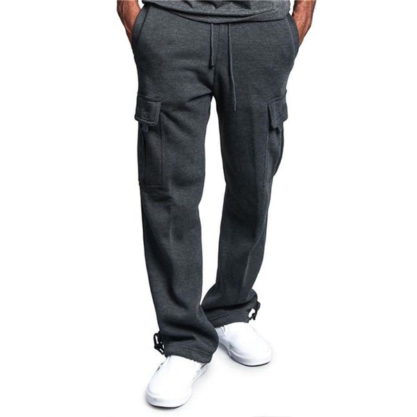 

andom 2021 baggy drawboard elastic man open seat for men broek, Black