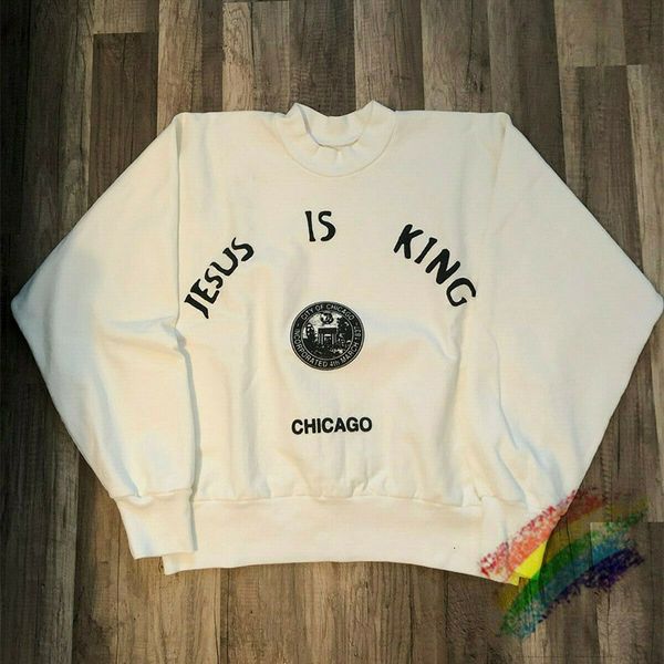 

2021 new kanye west jesus rei chicago crewneck moletom com capuz hxrx, Black