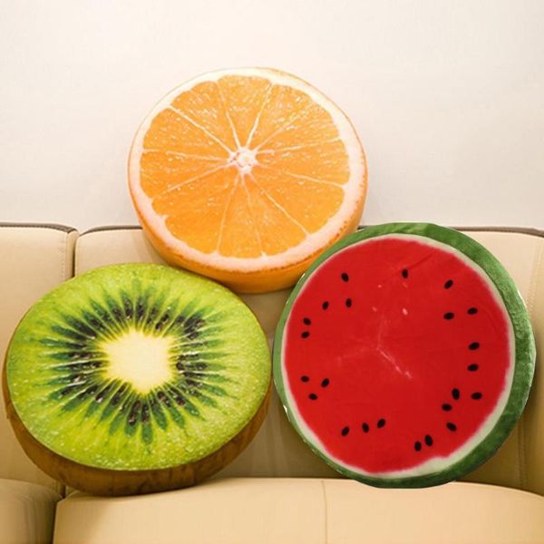 

cushion/decorative pillow sofa cushions soft round hugs plush orange kiwi watermelon fruit toys seat pad home decorative boho chair car medi