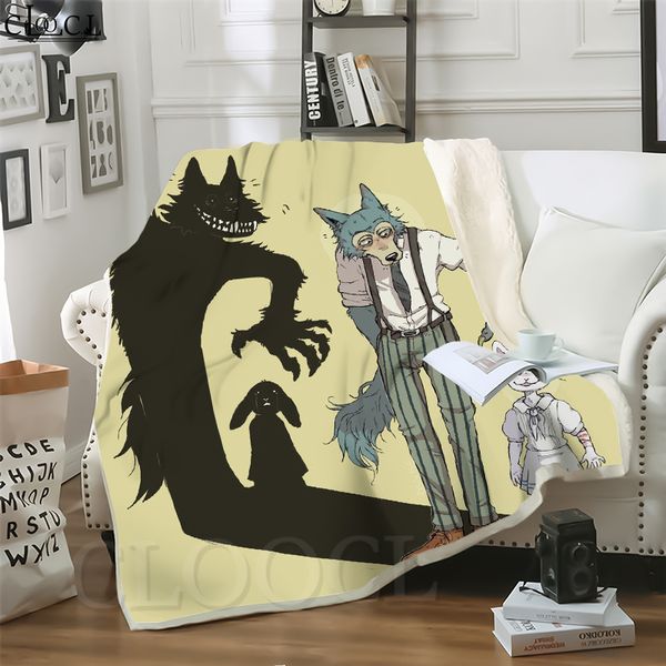 

cloocl new japan anime beastars animal 3d print casual style air conditioning blanket sofa teens bedding throw blankets plush quilt