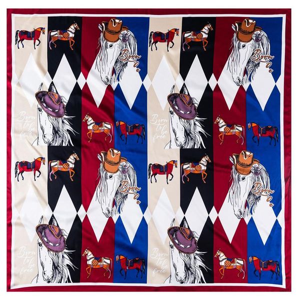 

scarves horse print paris designer shawl,silk scarf 130cm 130cm,twill silk animal,silk designer,130, Blue;gray