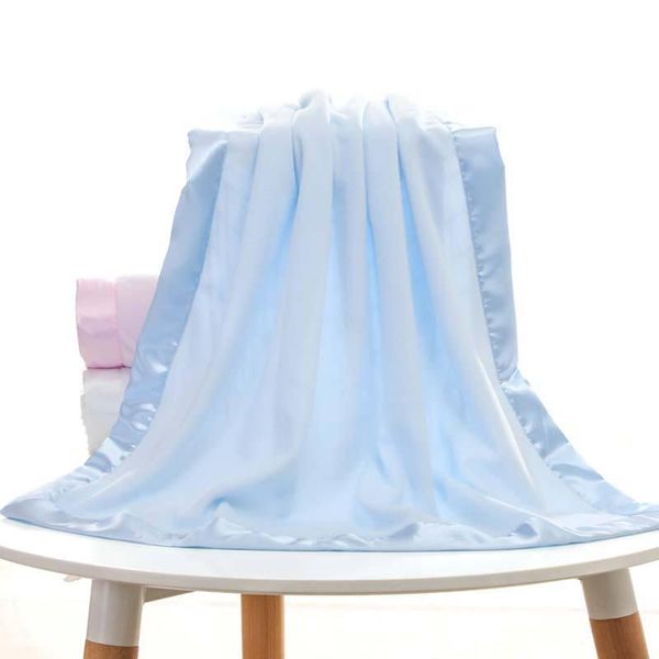 

blankets & swaddling baby blanket soft skin-friendly polar fleece satin edging breathable and warm air conditioning knee nap