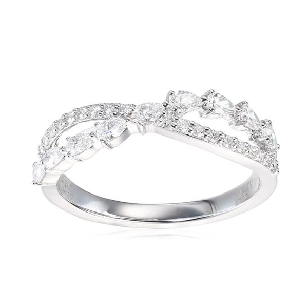 

cluster rings edi pear cut diamond x shape split ring real 14k white gold 0.5 natural wedding half eternal anniversary, Golden;silver