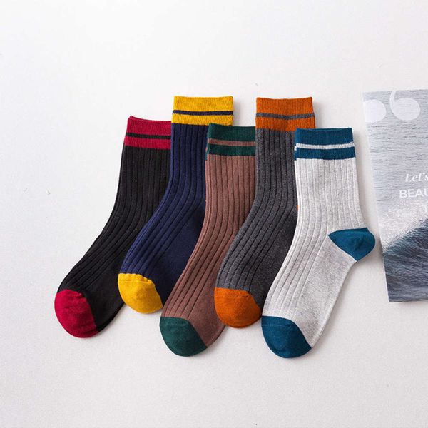 

socks, medium sweat absorbing stockings, spring autumn long all cotton black casual