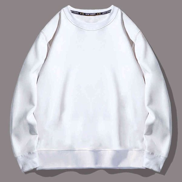

spring and round neck sweater men's women's fashion large small simple coat, Black
