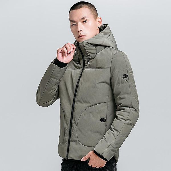 

men's down & parkas custom logo winter jacket collection of jacke hooded solid color warmth basic casual pocket zipper, Black