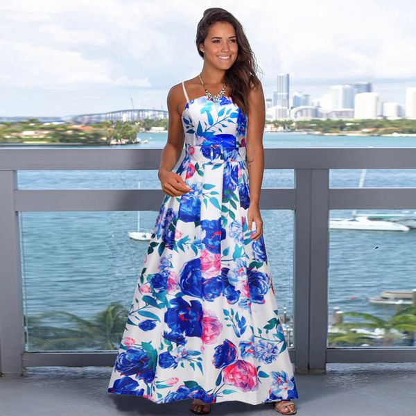

intage leaf print dress spaghetti strap long dress women summer dress 2021 big swing party beach 1dek, Black