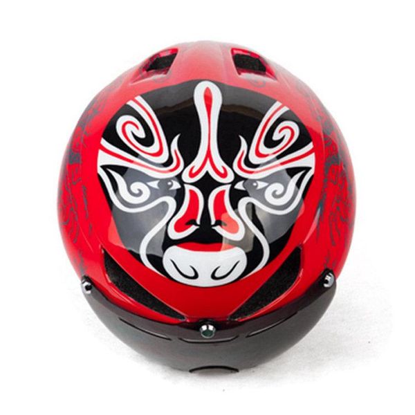 

motorcycle bicycle pretection helmet beijing opera mask helmet mountain bike integrated riding magnetic suction goggle