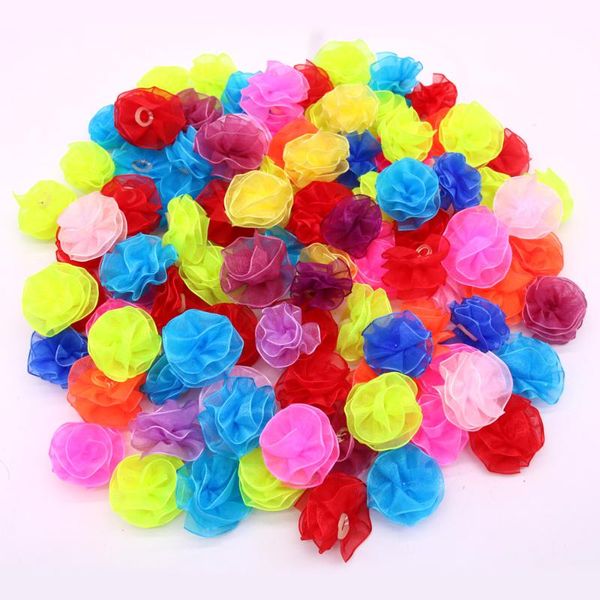 

dog apparel 50/100x handmade cute pet puppy cat hair bows bright color accessories grooming for small dogs products