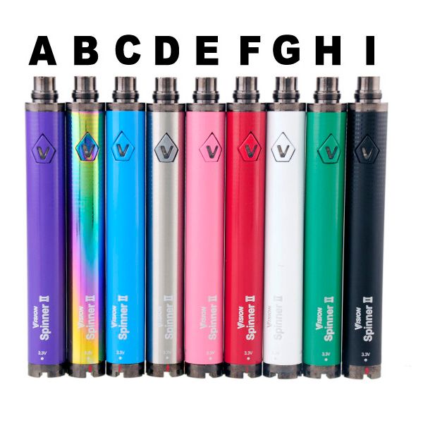 

vision spinner 2 ii battery 1600mah ego c twist variable voltage vv 3.3-4.8v electronic cigarette vape pen for 510 thread atomizers tank