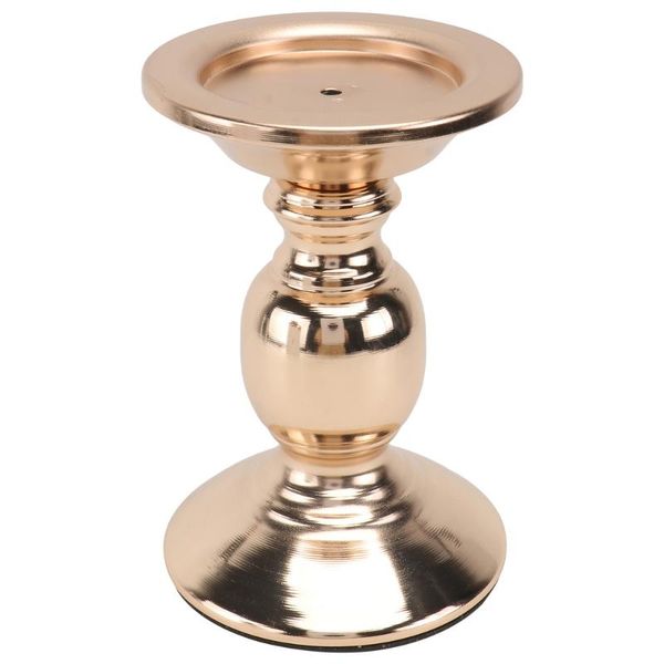 

candle holders 1pc classic design metal candlestick romantic candleholder adornment (golden)