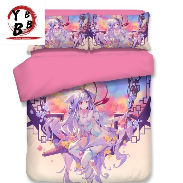 

bedding sets 3pcs set anime bedclothes 3d printed with pillow cases pink duvet cover for twin  king room