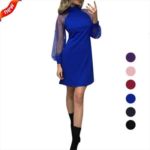 

spring fashion long sleeve women dresses mesh formal wedding party ball gown short mini dress s  l xl xxl, Black;gray