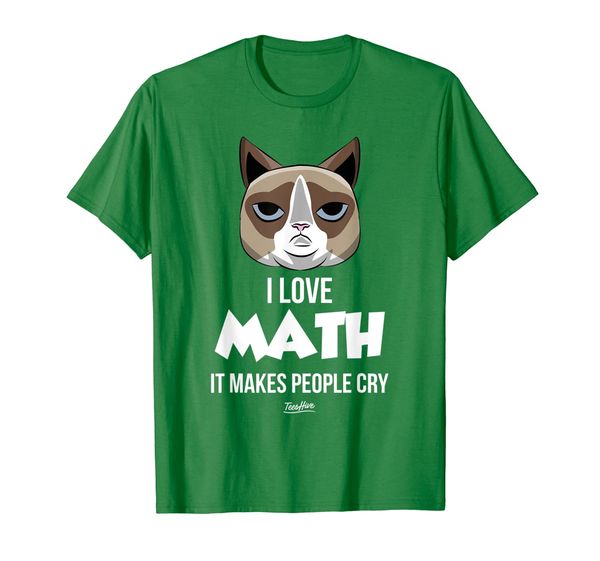 

i love math it makes people cry cat mom funny cat math shirt, White;black
