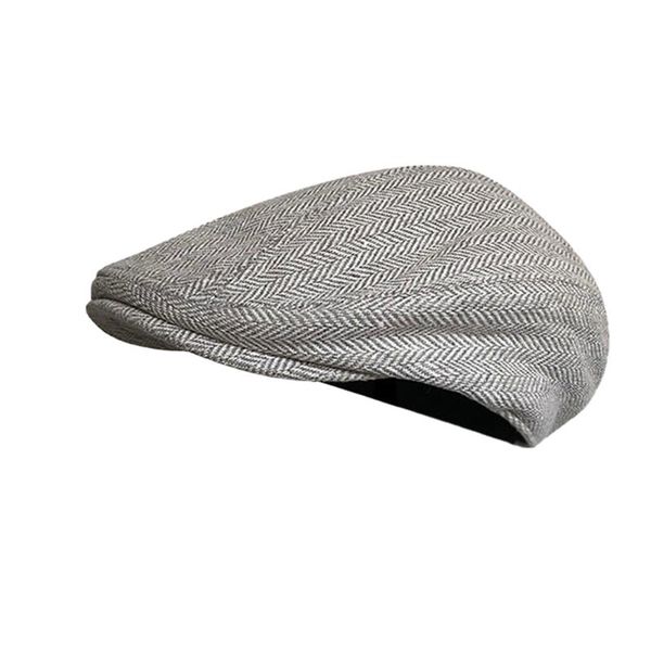 

berets 2021 autumn winter men hats british western style wool advanced flat ivy cap classic vintage beret size -xl blm207, Blue;gray