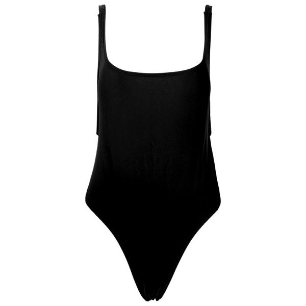 

women push up one-piece backless solid retro triangle swimsuit swimwear