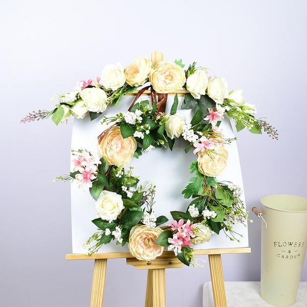 

decorative flowers & wreaths artificial garland simulation fake flower wedding road guide home room door ornament christmas easter decoratio