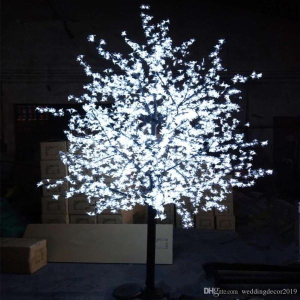 

christmas decorations 2m 6.5ft height outdoor artificial tree led cherry blossom light 1150pcs leds straight trunk