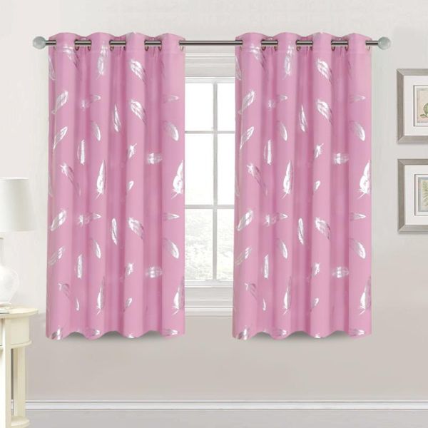 

curtain & drapes silver shading cloth, high-end blackout curtains, finished perforated american children's bedroom style curtains