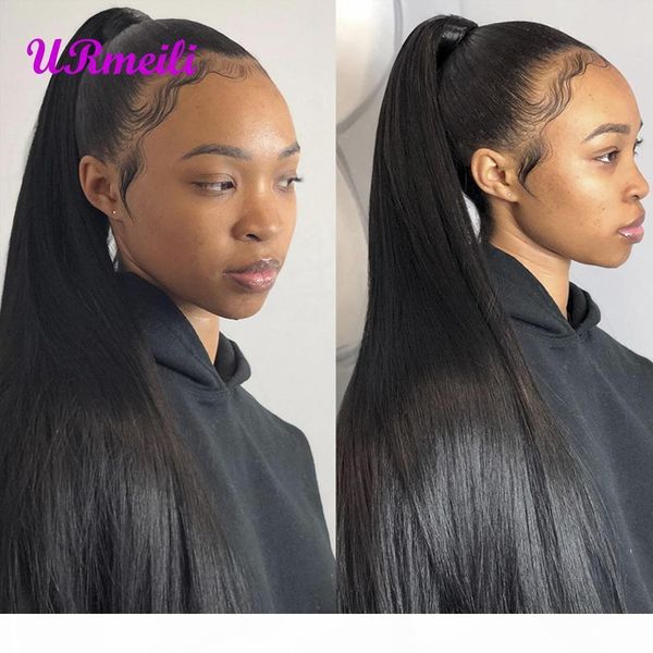 

malaysian straight virgin hair bundles with frontal human hair 3 bundles with ear to ear lace frontal closure dhgate urmeili remy extensions, Black;brown