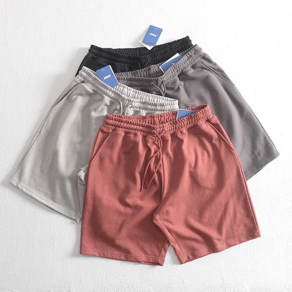 

loose cotton shorts summer men casual streetwear pants korean elastic waist knee length herrenbekleidung men clothes eb50dk, White;black