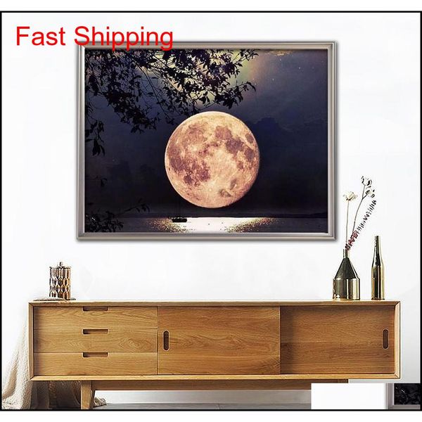 

evershine diamond painting full square moon rhinestones pictures mosaic diamond embroidery sale scenery cross stit qylnnn bwkf
