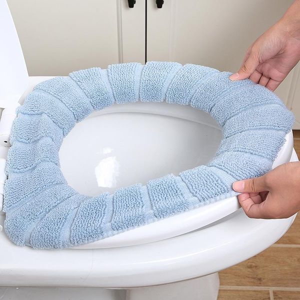 

toilet seat covers thickened cushion winter soft washable common nordic pads household bathroom lavatory set