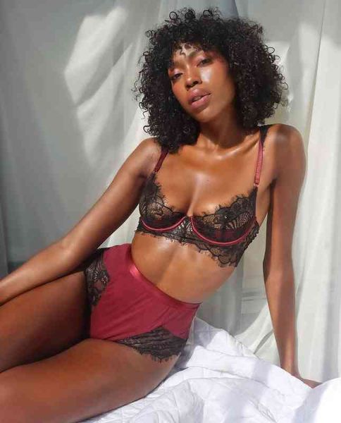 

luxury fashion designer set 2022 lace underwear cqx0497, Black;white