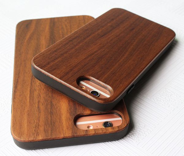 Estuches para teléfonos celulares Estuche de madera genuina para iPhone13promax Iphone 12 pro 11 XS Max XR 7 8 Plus Cubierta grabada en madera A prueba de golpes Carcasa de madera para teléfono Bambú