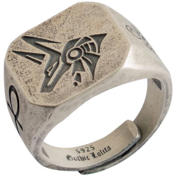 

eye of horus silver rings for man vintage anubis fashion jewelry hippop