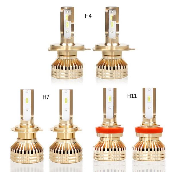 

car headlights 1pair led h4 h7 h11 lights bulbs 12000lm dc9-30v 80w ev17 waterproof auto fog lamp
