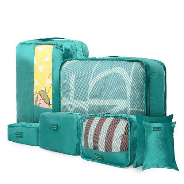 

storage bags 7 pieces set organizer for carry on travel bag suitcase packing luggage cube clothes shoe classify tidy pouch
