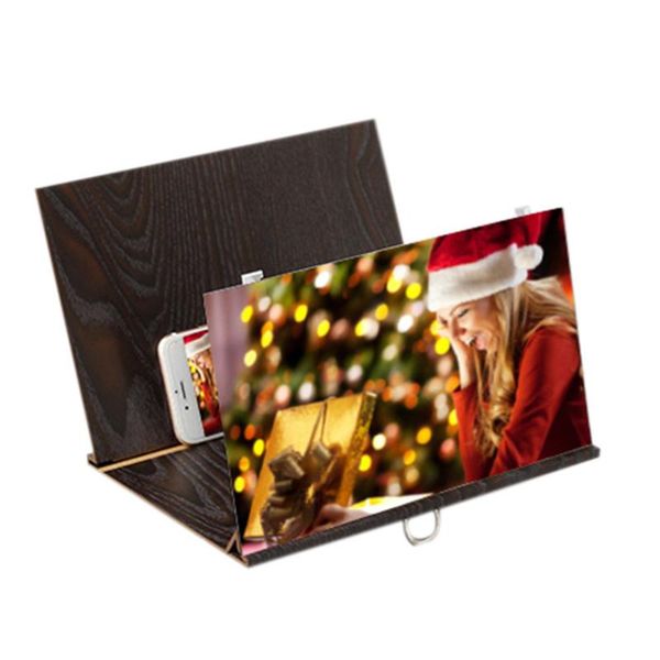 

digital po frames po 12 inch phone screen stand 3d magnifier stereoscopic amplifying deskwood bracket frame 30a13