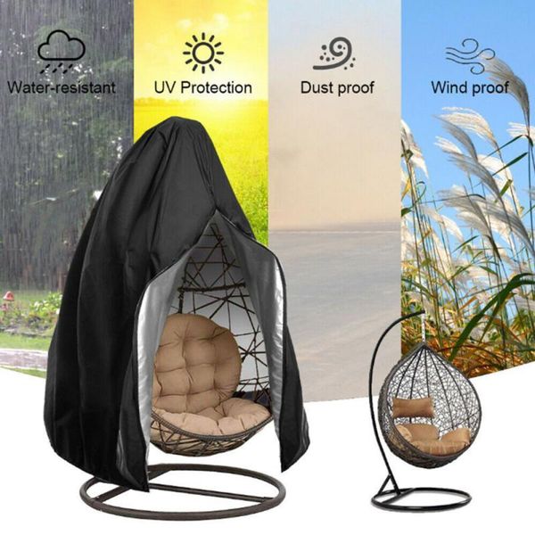 

outdoor swing hanging chair eggshell dust cover with zipper universal polyester hanging chair cover garden furniture