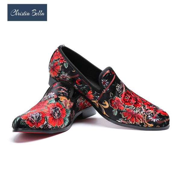 

dress shoes christia bella fashion men's slip-on oxfords genuine leather round toe business office low heel formal, Black