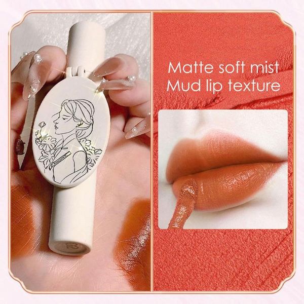 

lip gloss matte velvet glaze waterproof lasting not easyto fade lipstick makeup cosmetic & cheek dual-use