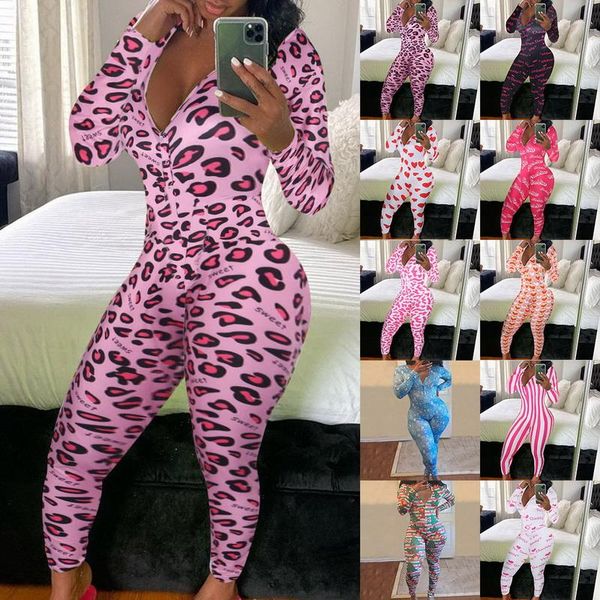 

women's sleepwear lip print onesie for cartoon pajama pyjamas women long jumpsuit christmas party wear, Black;red