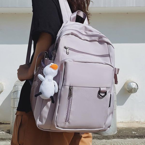

backpack large capacity waterproof nylon lapbag multifunctional travel fashion young student schoolbag mochila female