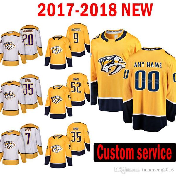 

mens nashville predators custom 2017-2018 new 9 filip forsberg 52 matt irwin jersey 35 pekka rinne 20 miikka salomaki jerseys xwefc, Black;red