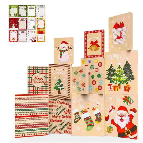 

gift wrap cabilock 12pcs xmas packing boxes wrapping for christmas presents decorative container kraft