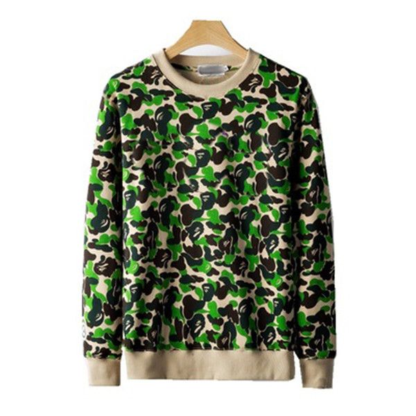 

men's casual camouflage paneled hoodies sweatshirt bathing ape cardigan hip hop letters long sleeve shark print women men couples hoode, Black