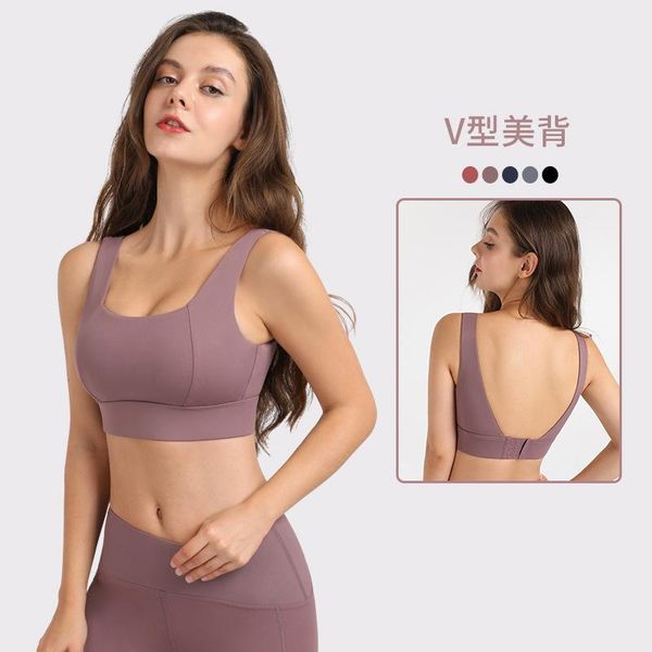 

european and american chest-flattering sports underwear breathable quick-drying detachable yoga bra shockproof fitness bra, White;black