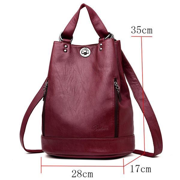 

2021 new women backpack leather backpacks school bags for teenage girls brand luxury shoulder bag bagpack mochila k726