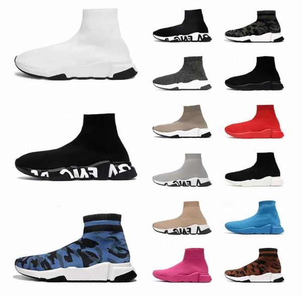 

mens womens sock boots shoes 1.0 casual flat sole platform designer socks boots classic original outdoor sports sneakers trainers, Black