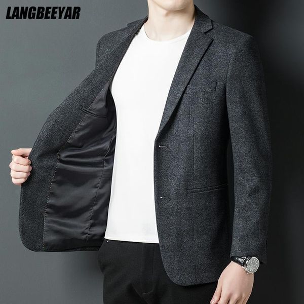 

men's suits & blazers grade designer brand casual fashion elegant korean men slim fit jacket plain party suit coat clothing, White;black